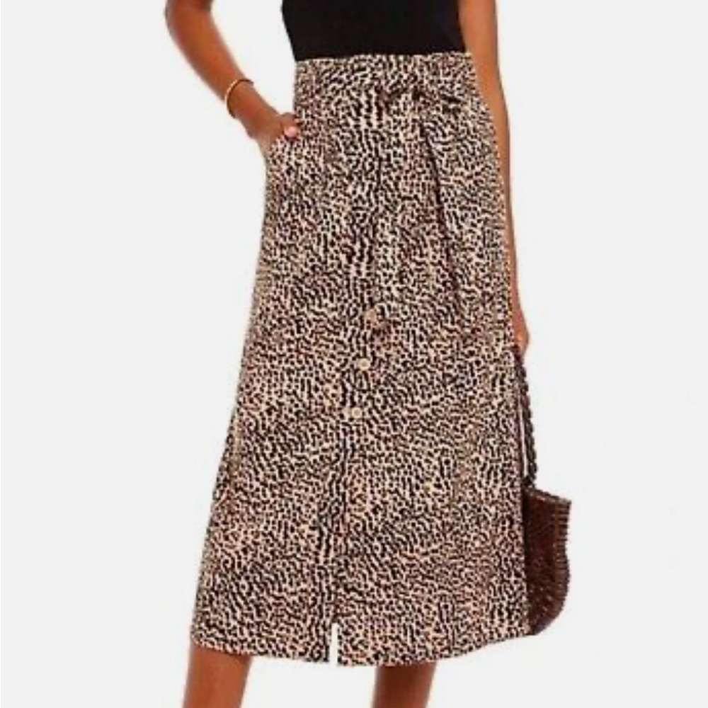 Ulla Johnson Cheetah Midi Skirt